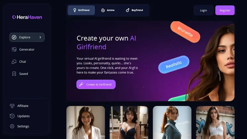 HeraHaven skærmbillede